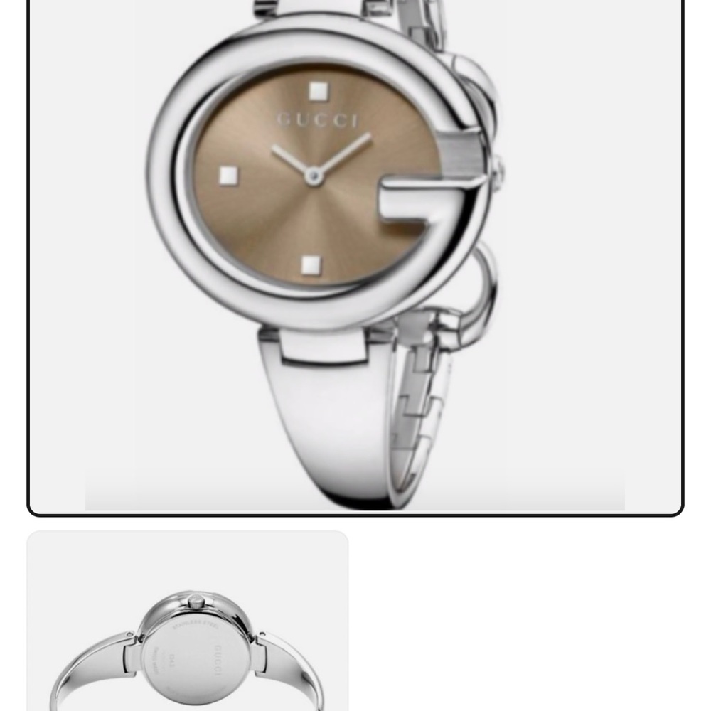 Gucci Guccissima collection. Large Brown Dial Steel Bangle Watch YA134302 - Picture 5 of 5